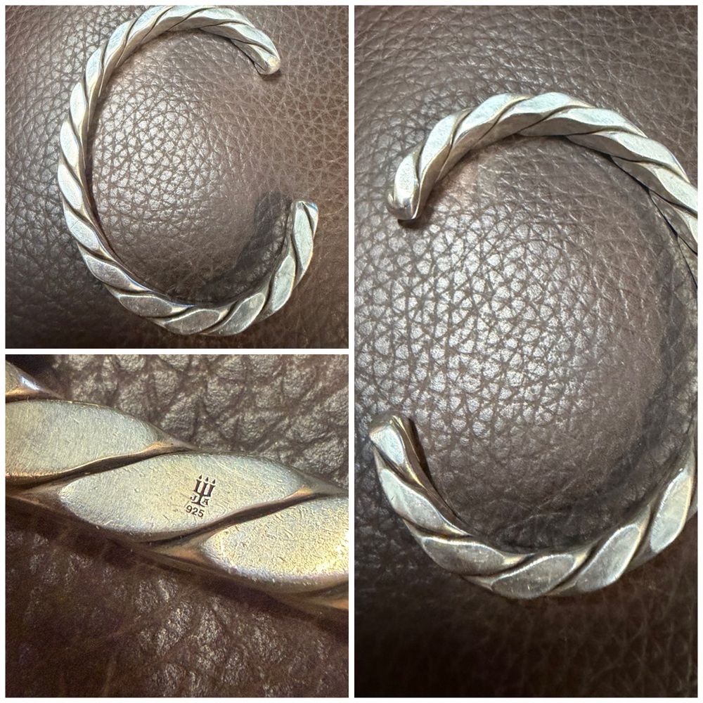 Sterling Silver Twisted James Avery Heavy Cuff